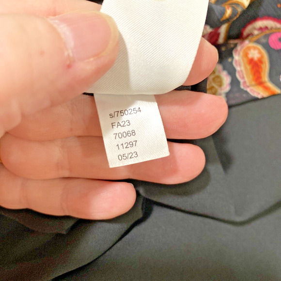 Loft Boho Peasant Style Blouse Size XL Sheer Multicolor Mod Paisley Casual Top - Picture 13 of 13